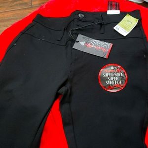 Stretch Knit Black Pants